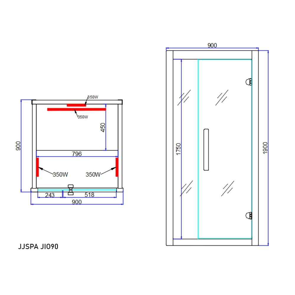 Sauna plan JIO90.