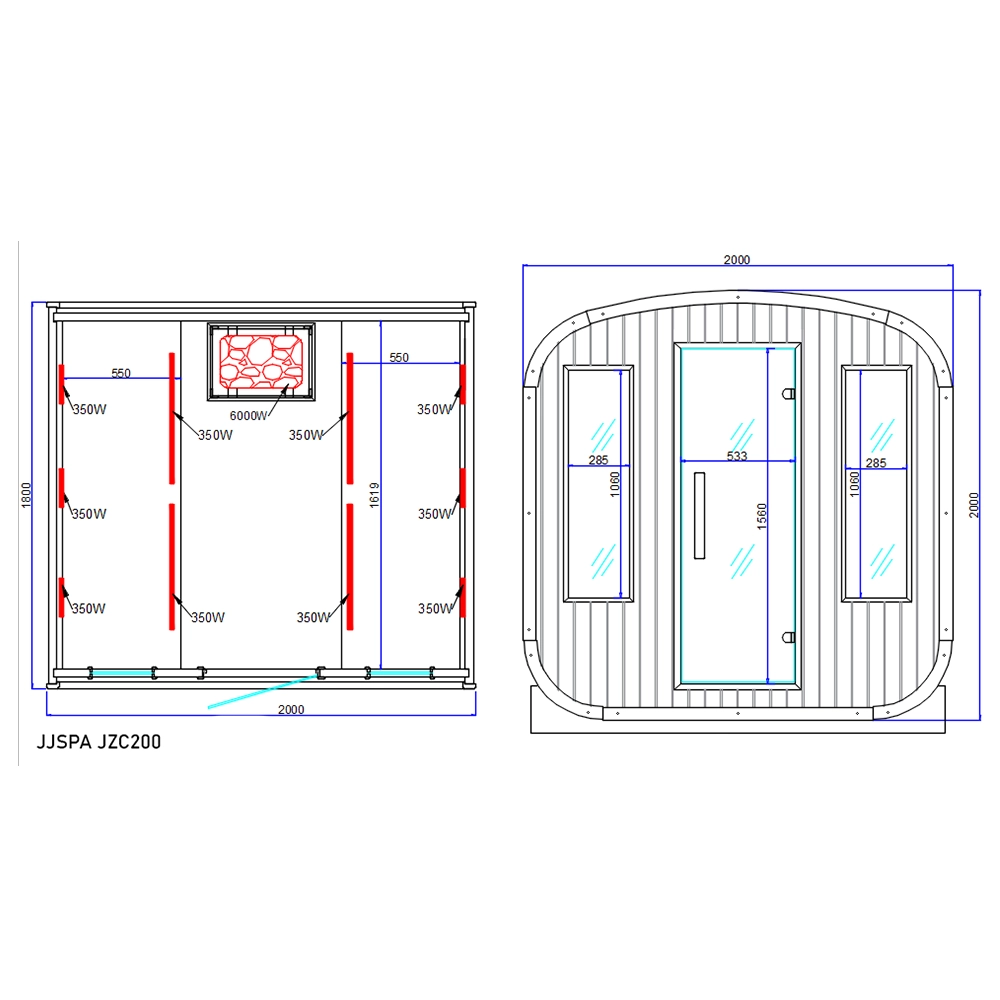 Sauna plan JZC200.